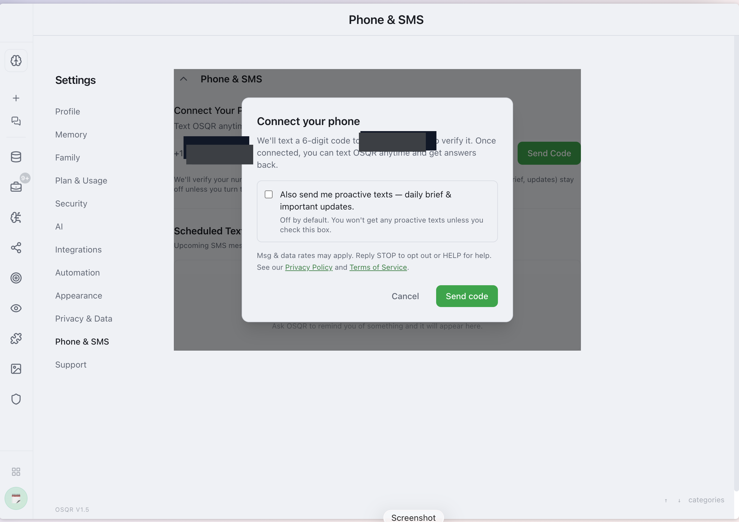 Explicit consent checkbox — unchecked by default